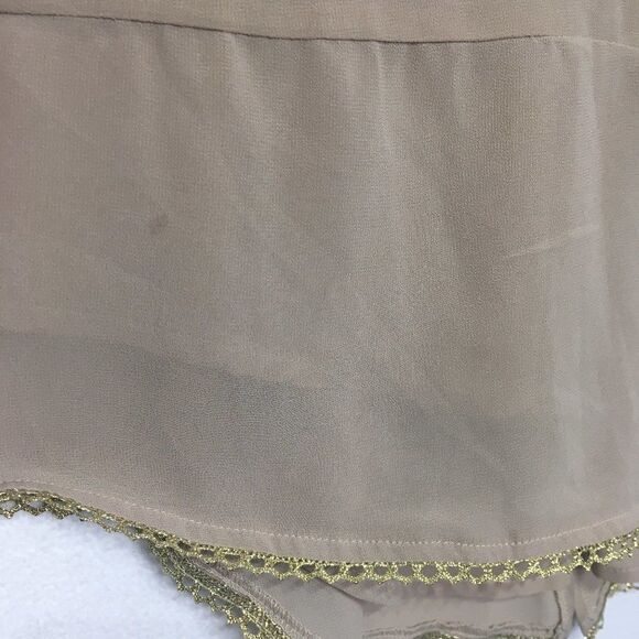 One Teaspoon Tan Tank Top With Gold Detailing - Picture 11 of 13